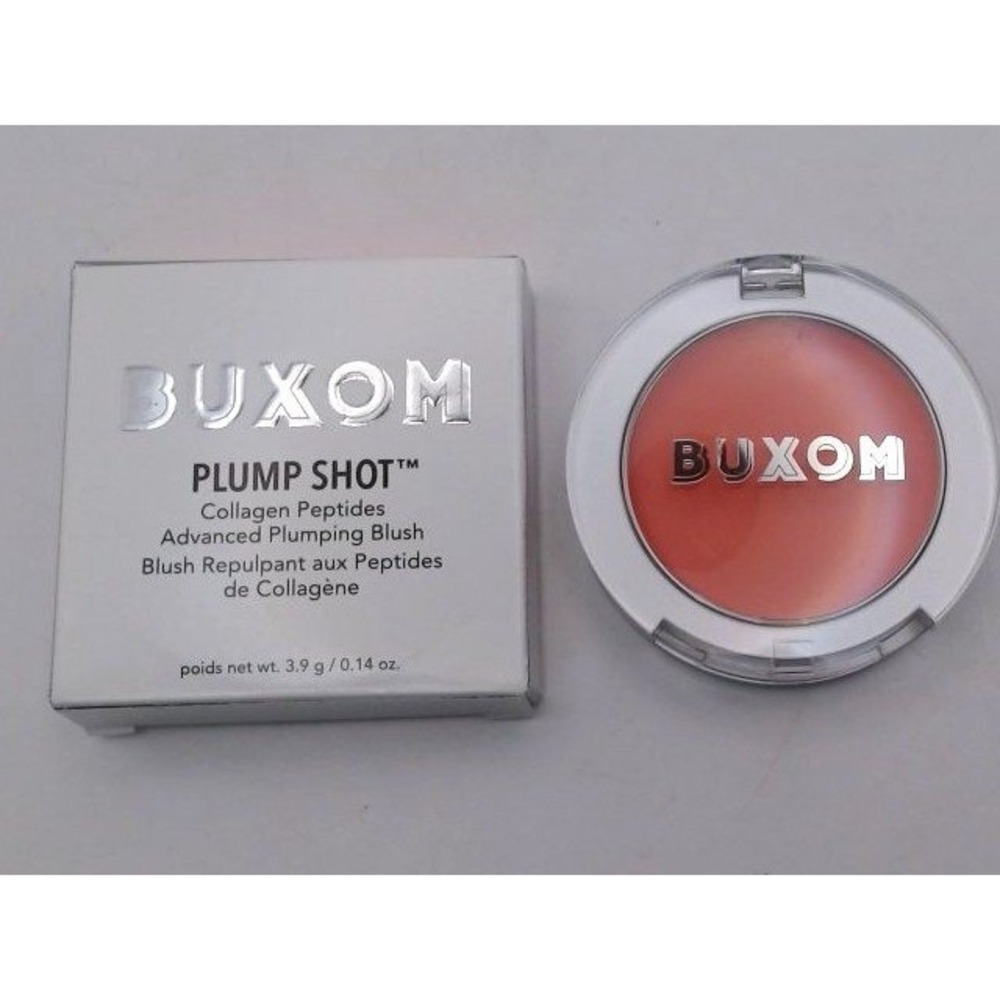Buxom - Plump Shot Collagen Peptides Advanced Plumping Blush, Coral Cheer, BNIB